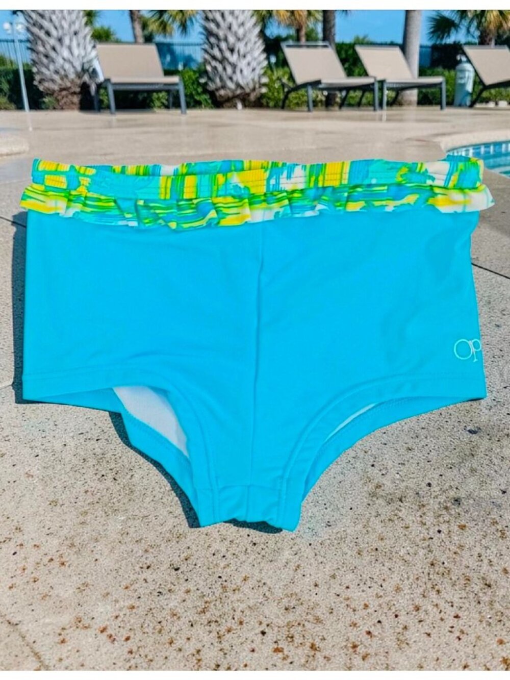 Baby Girls Two-Piece Tankini Swimsuit With Palm Print & UPF 50+ Sun Protection - Picture 6 of 10